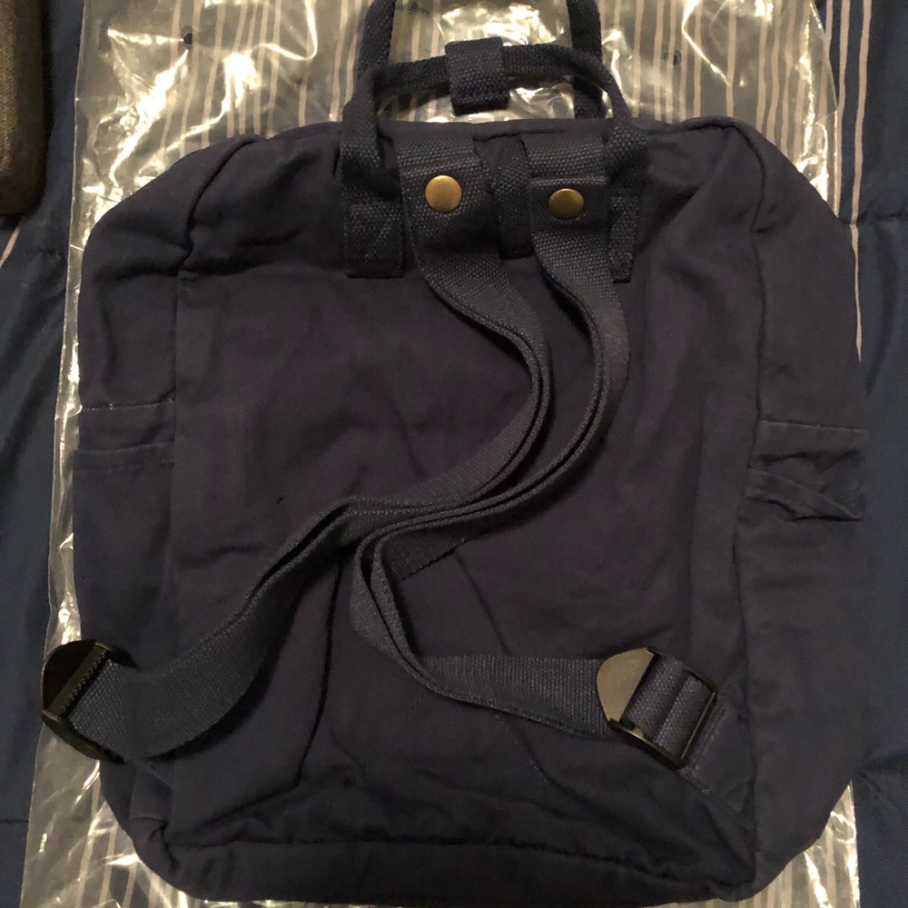 Navy Blue Canvas Backpack - image 2